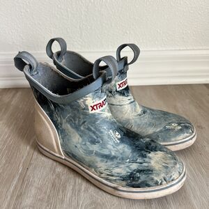 Xtratuf Kid's Ankle Deck Fishing Boot-Mossy Oak Wakeform Artic-Size 2M